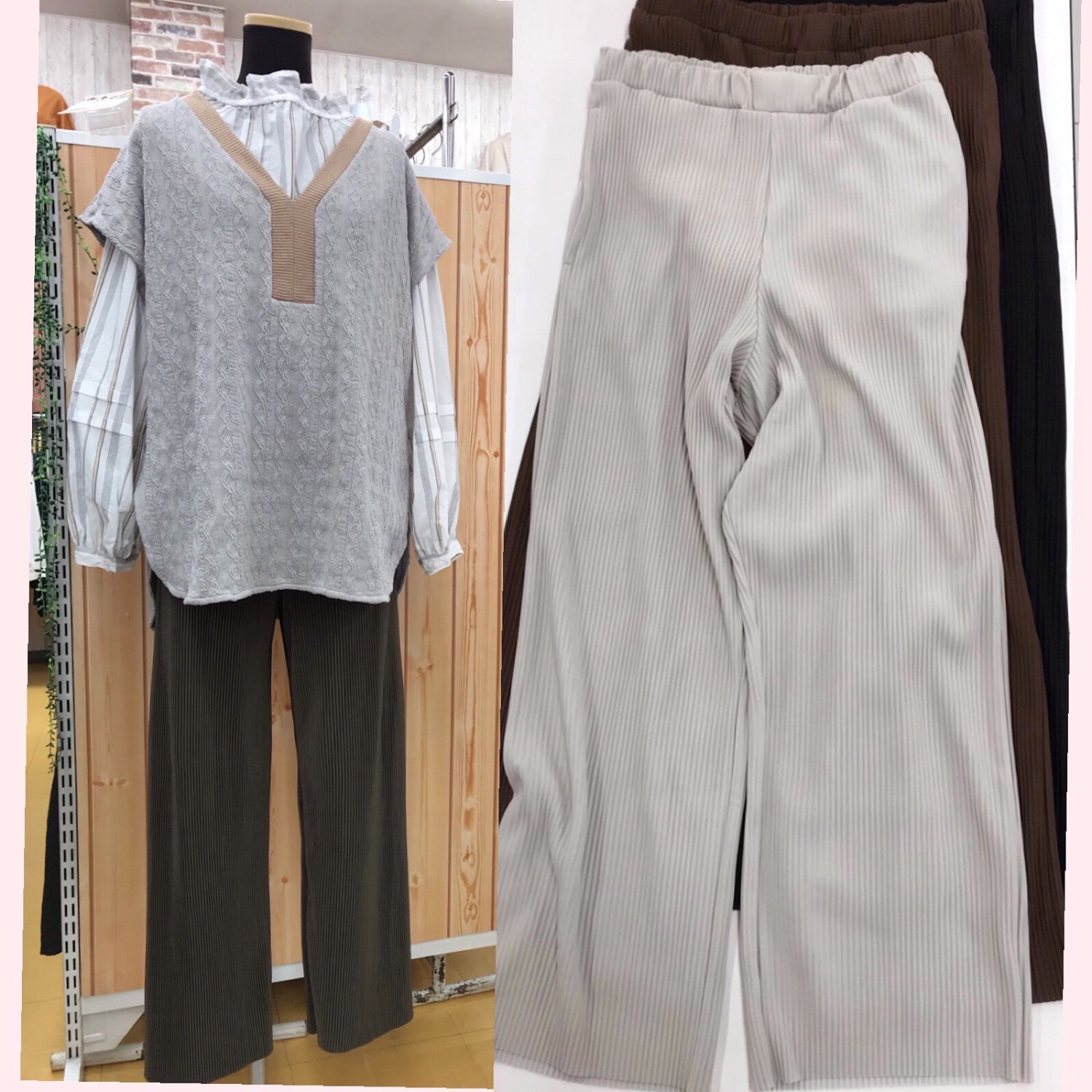 小柄な女性にもおすすめ✨プリーツパンツ入荷です!
