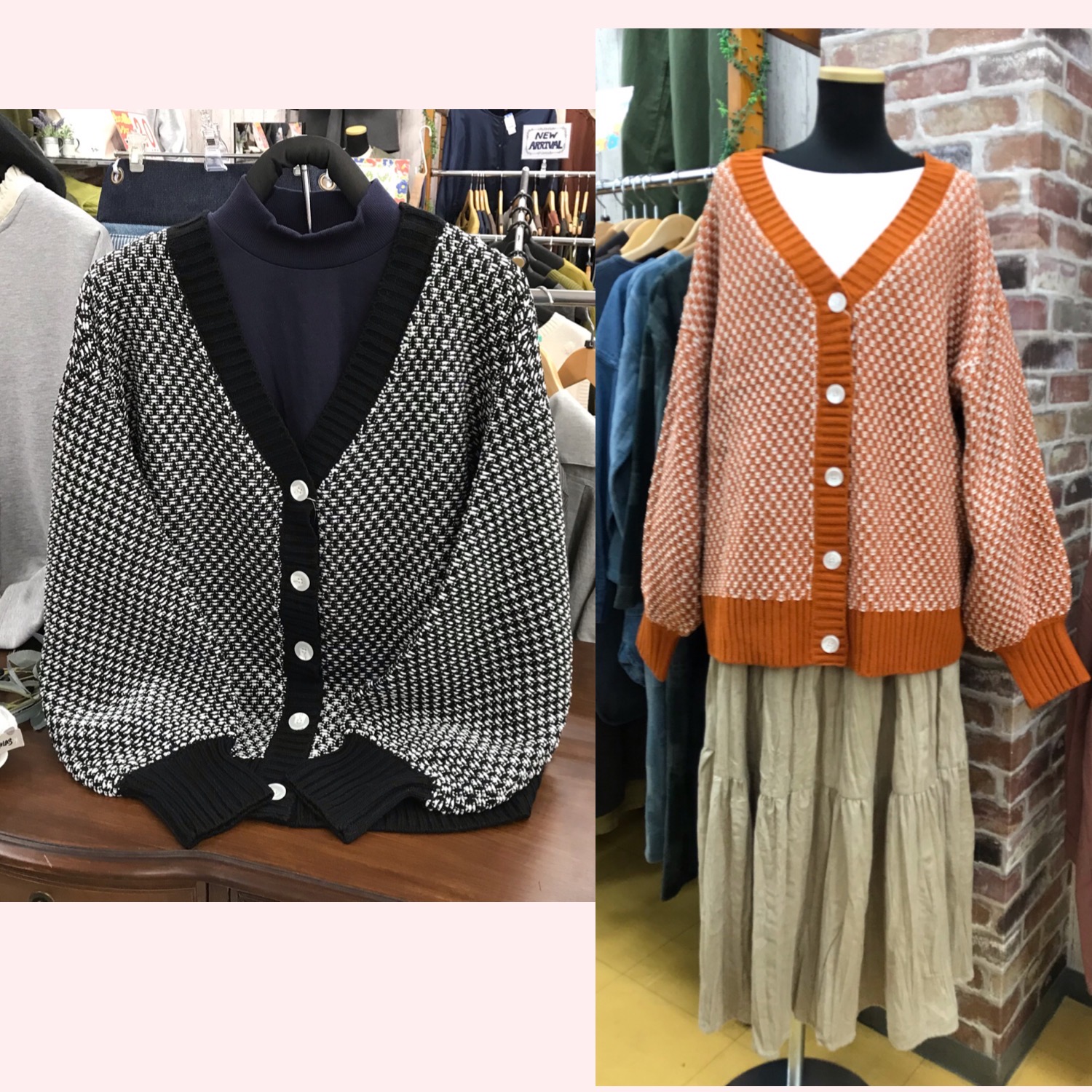 印象的であったかい♡ニットカーディガン入荷です!