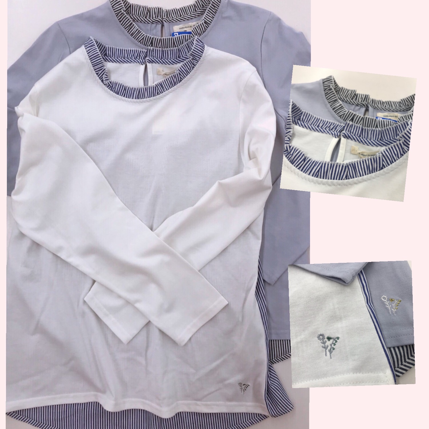 ストライプフリルカラーカットソー入荷です!